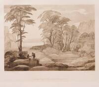 KG 16333
<br/>
Imitations of drawings by Claude Lorrain...: Pastoraal landschap (nr. 5)
<br/>
<em>Lewis, Frederick Christian</em>
